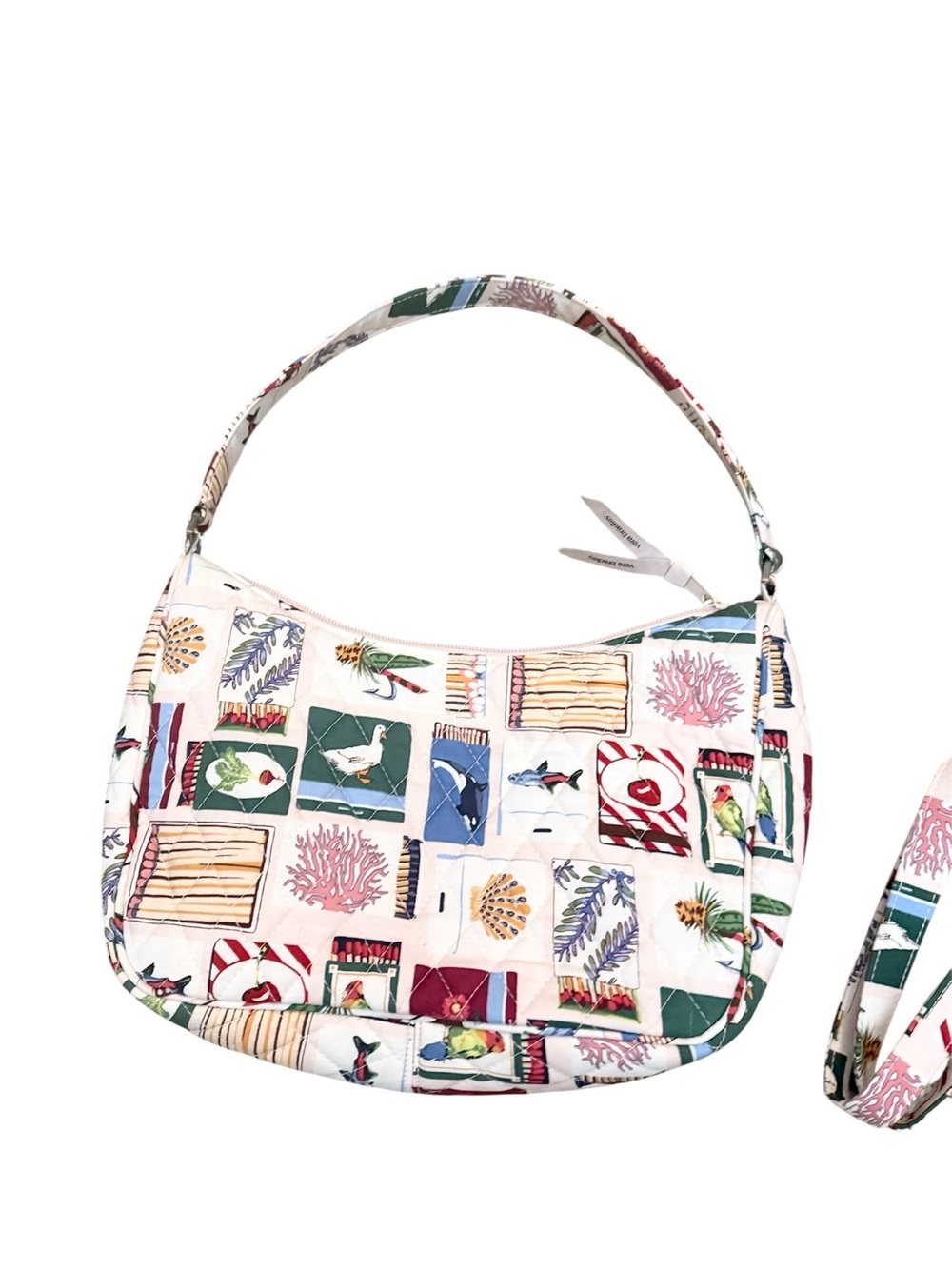 Vera Bradley White Multi-Color Patchprint Crossbody Bag - Picture 3 of 6